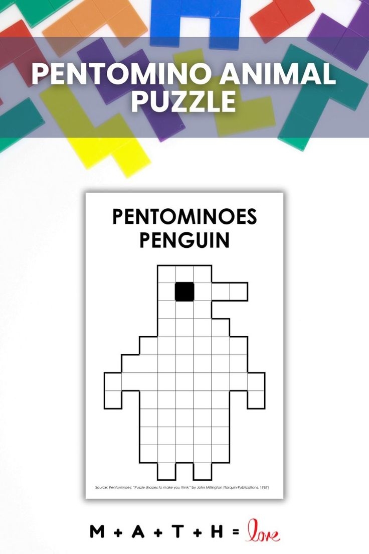 Pentominoes Activities Pentomino Penguin Puzzle