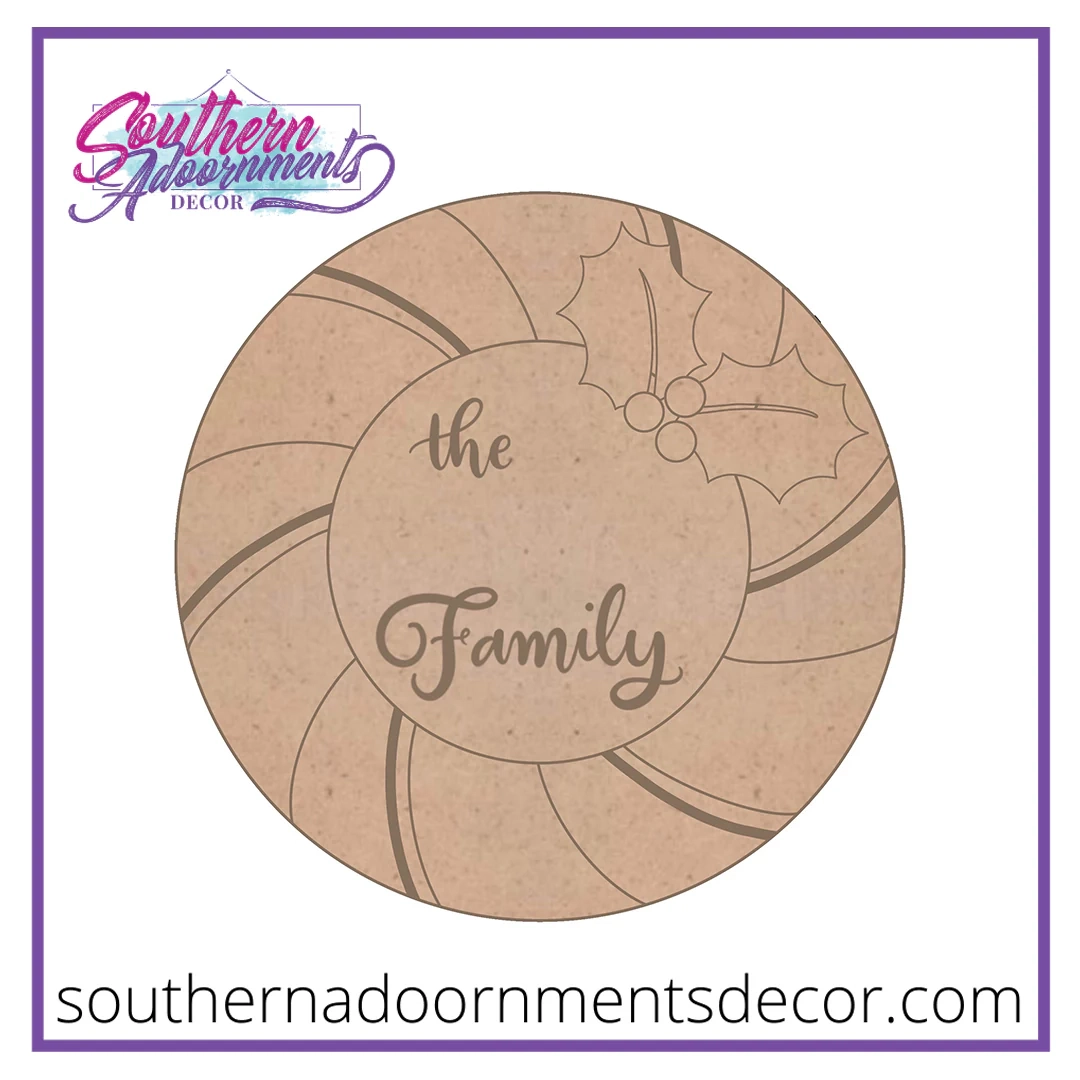 Blank Peppermint Circle Printable