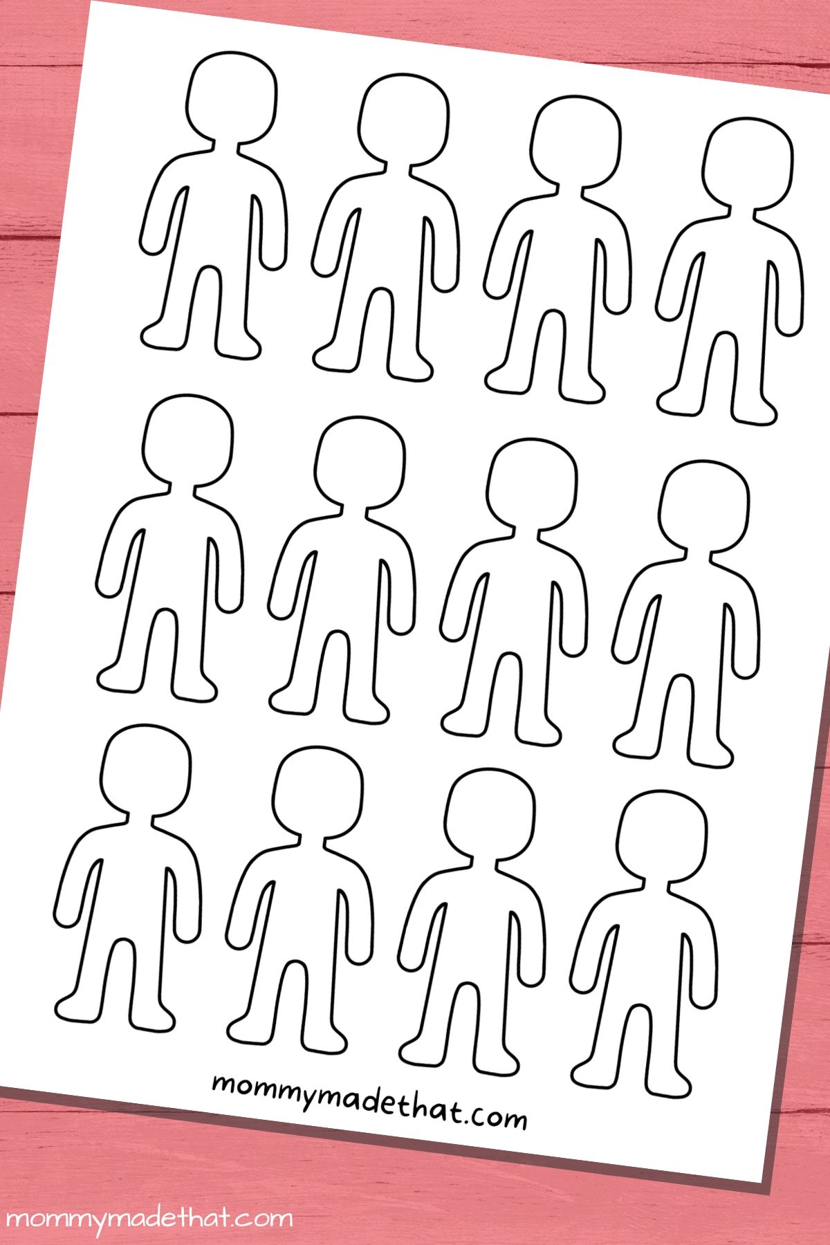 Blank Person Outline Printable