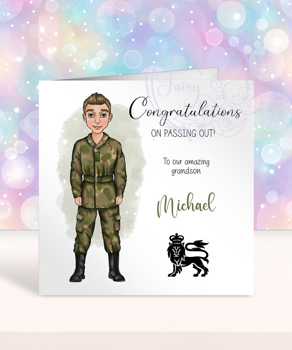 Personalised Army Soldier Passing Out Congratulations Card