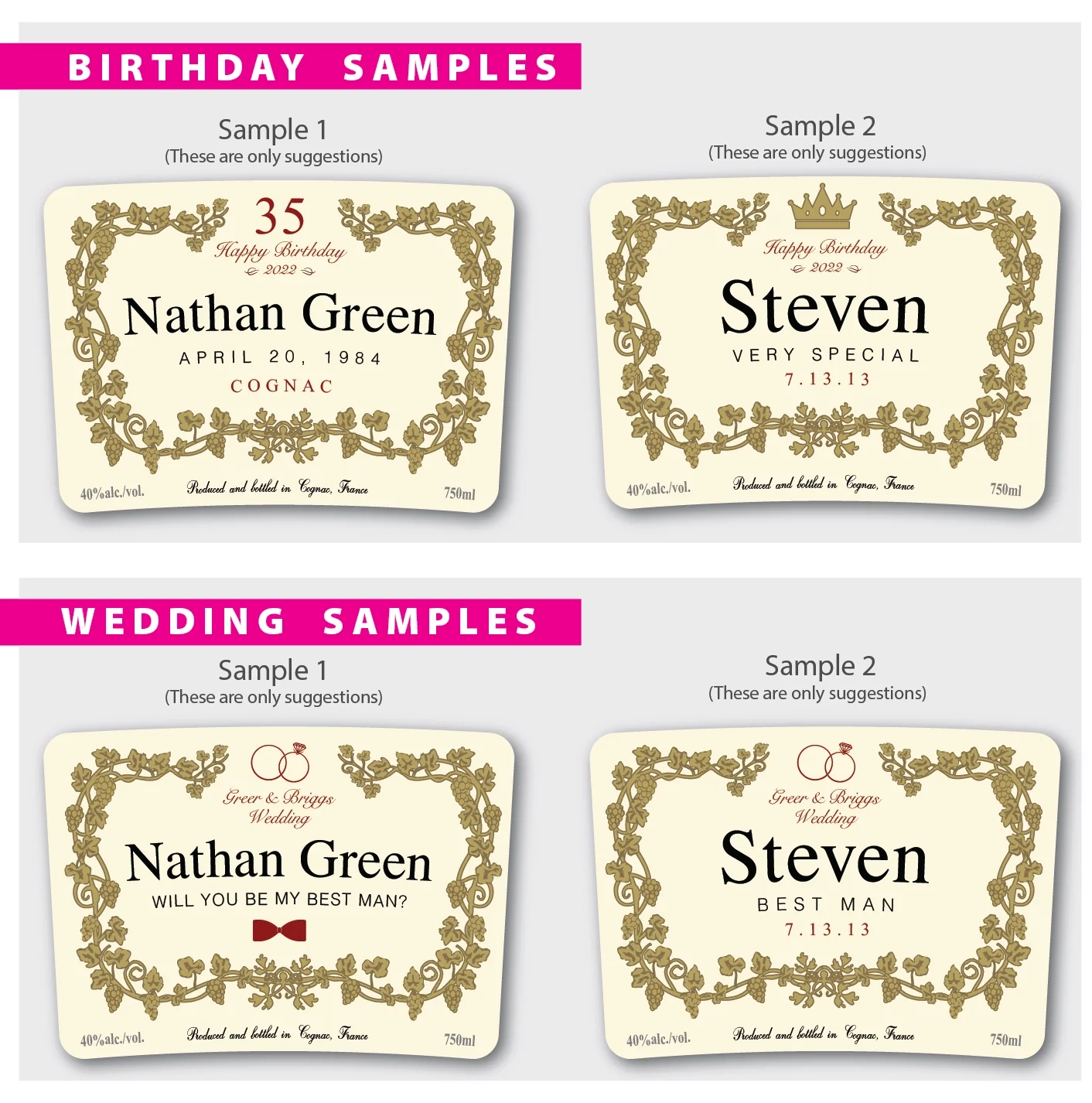 Printable Blank Hennessy Label Template