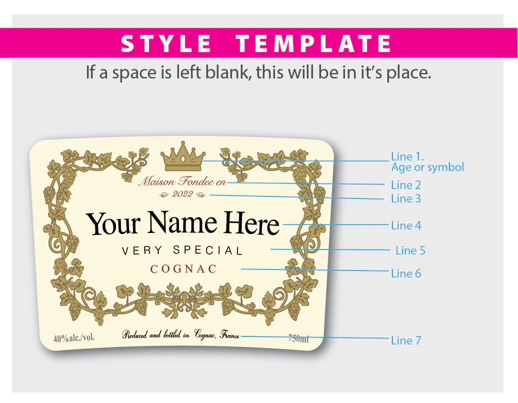 Personalized Label To Fit A Hennessy Bottles Creabels 