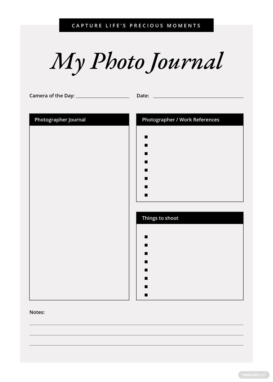 Photography Journal Template In Photoshop InDesign Illustrator 