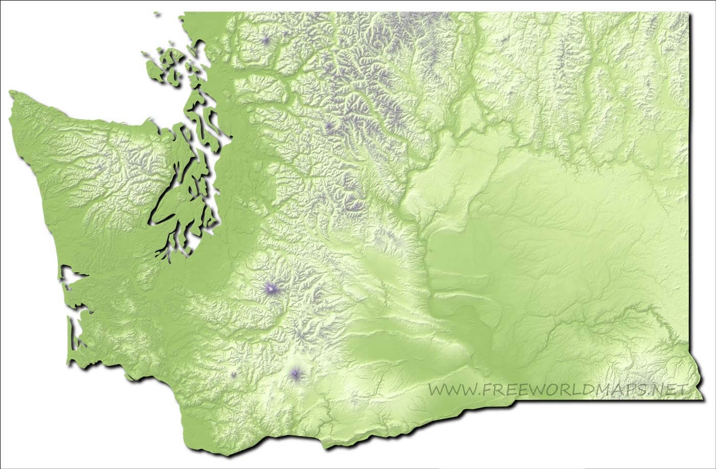 Washingon State Printable Map Blank