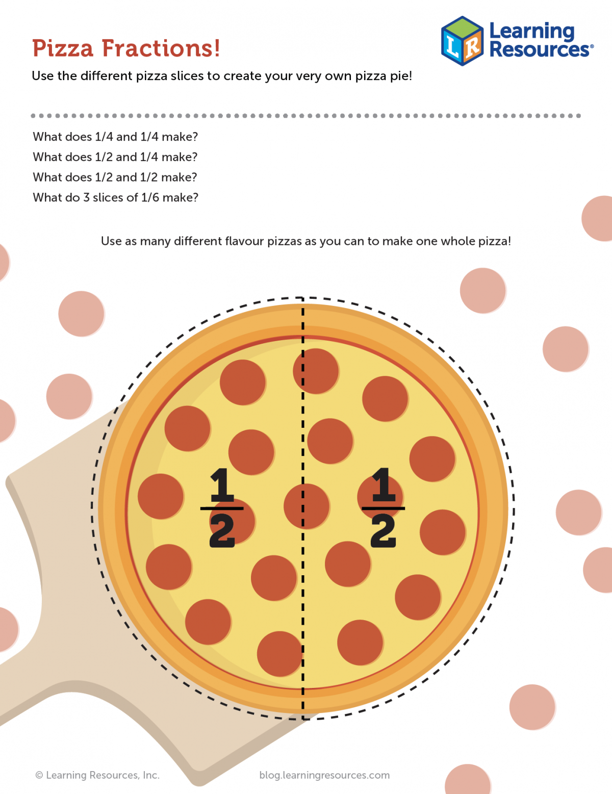 Pizza Fractions Printable Learn Math With Fun