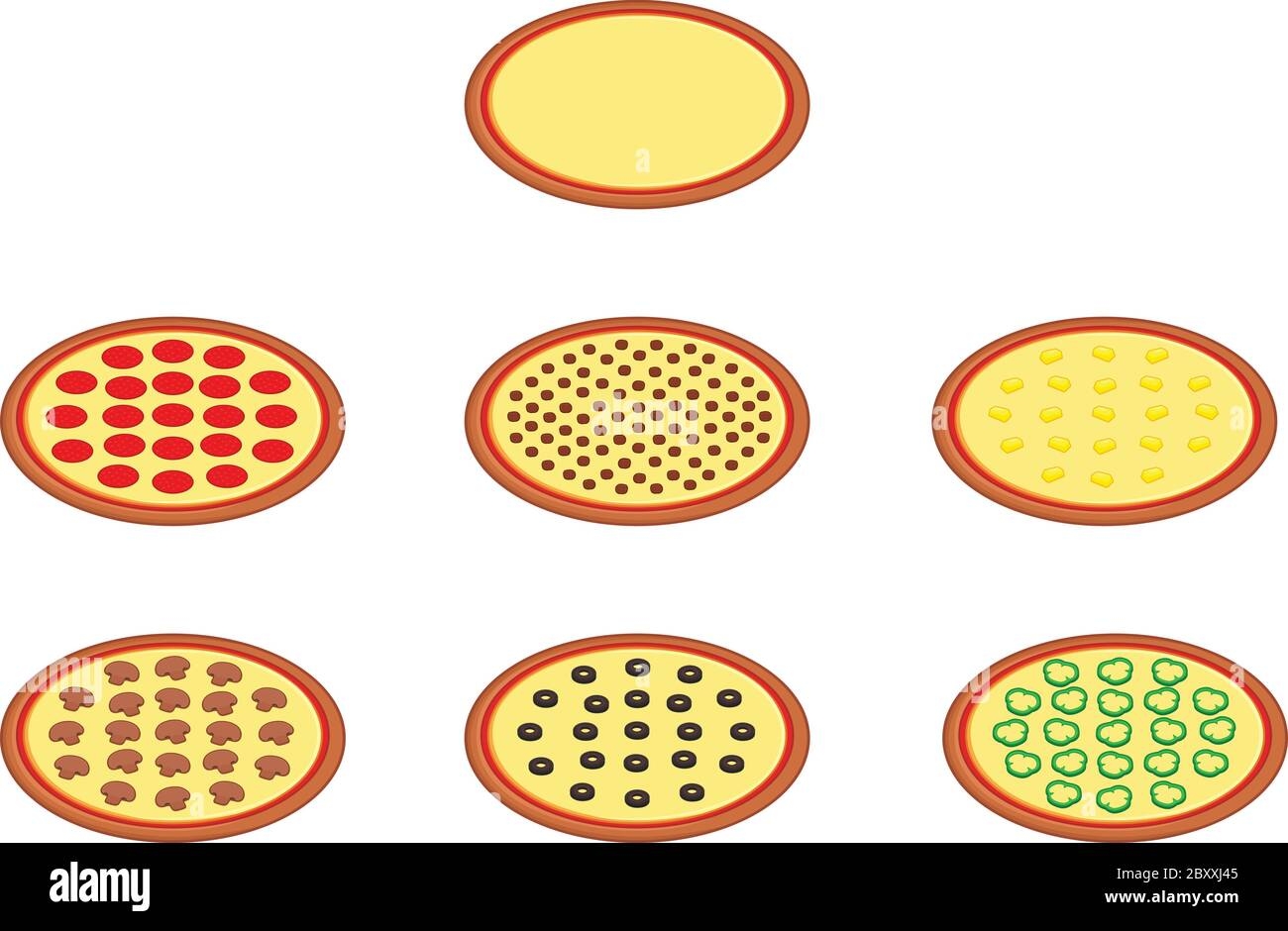 Blank Pizza Pineapple Topping Printable