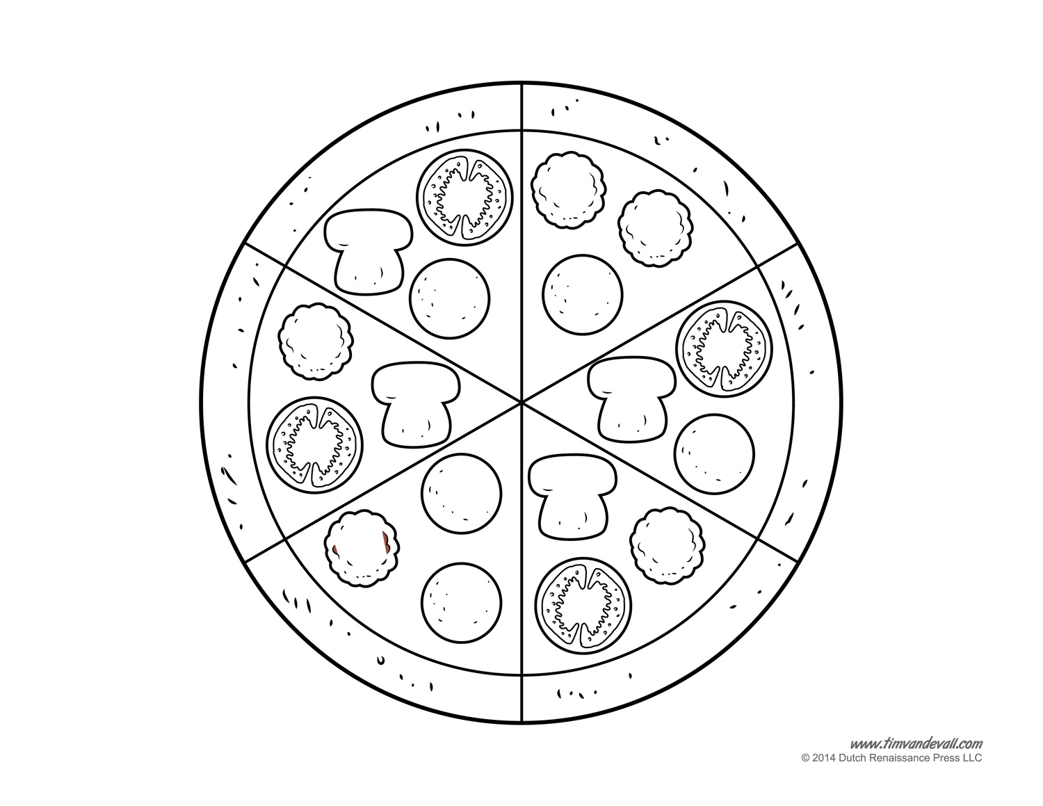 Blank Fraction Pizza Printable Free
