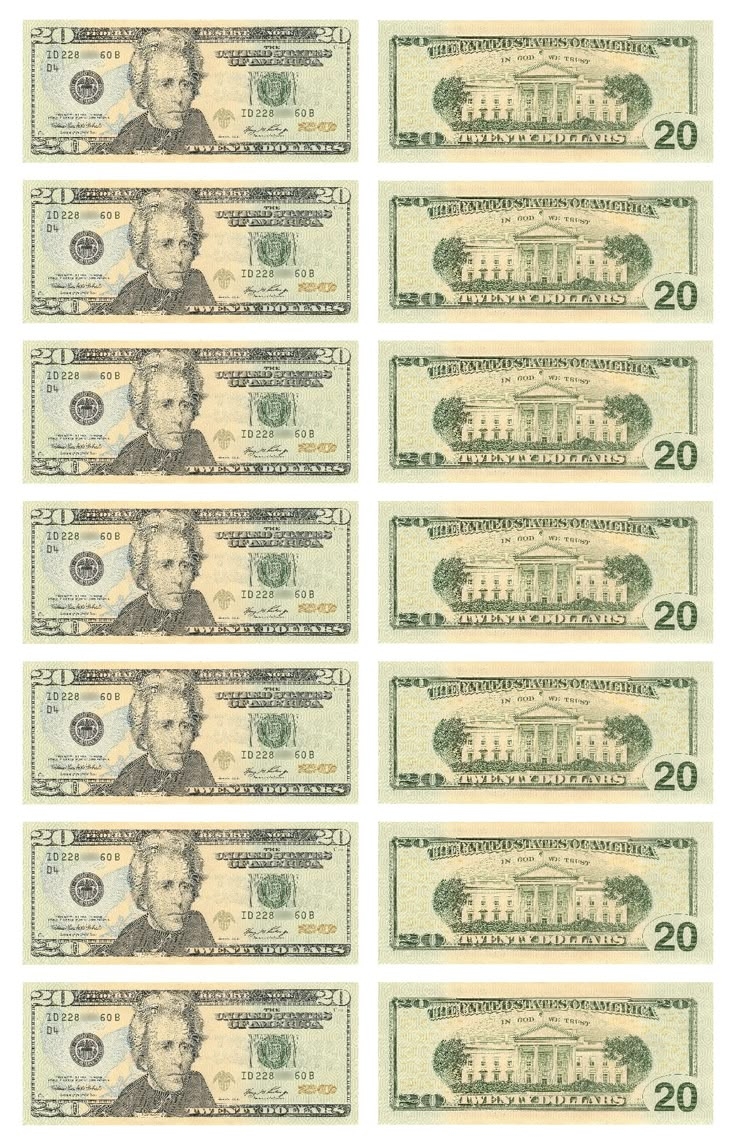 Blank Us Money Template Printable
