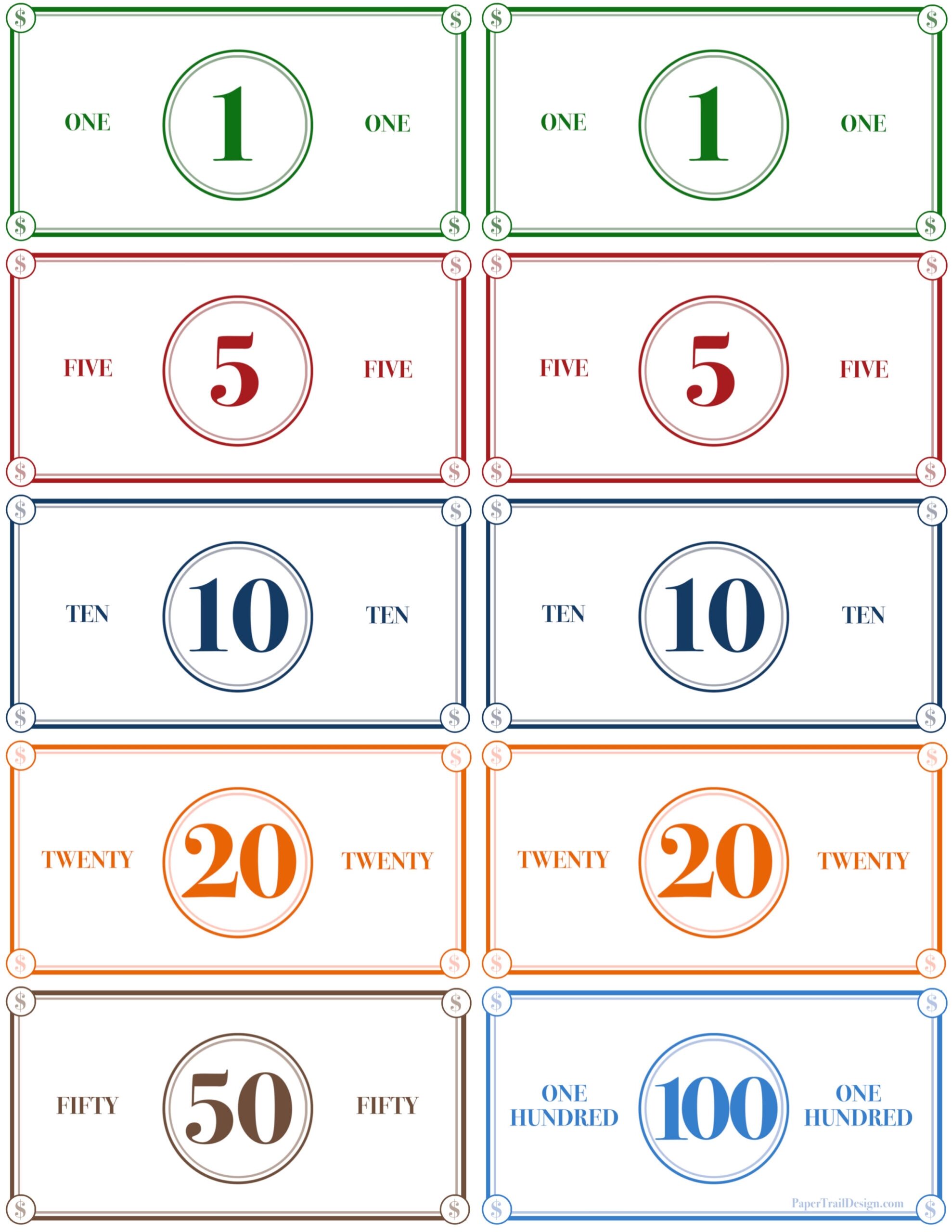 Free Blank Fake Money Printable