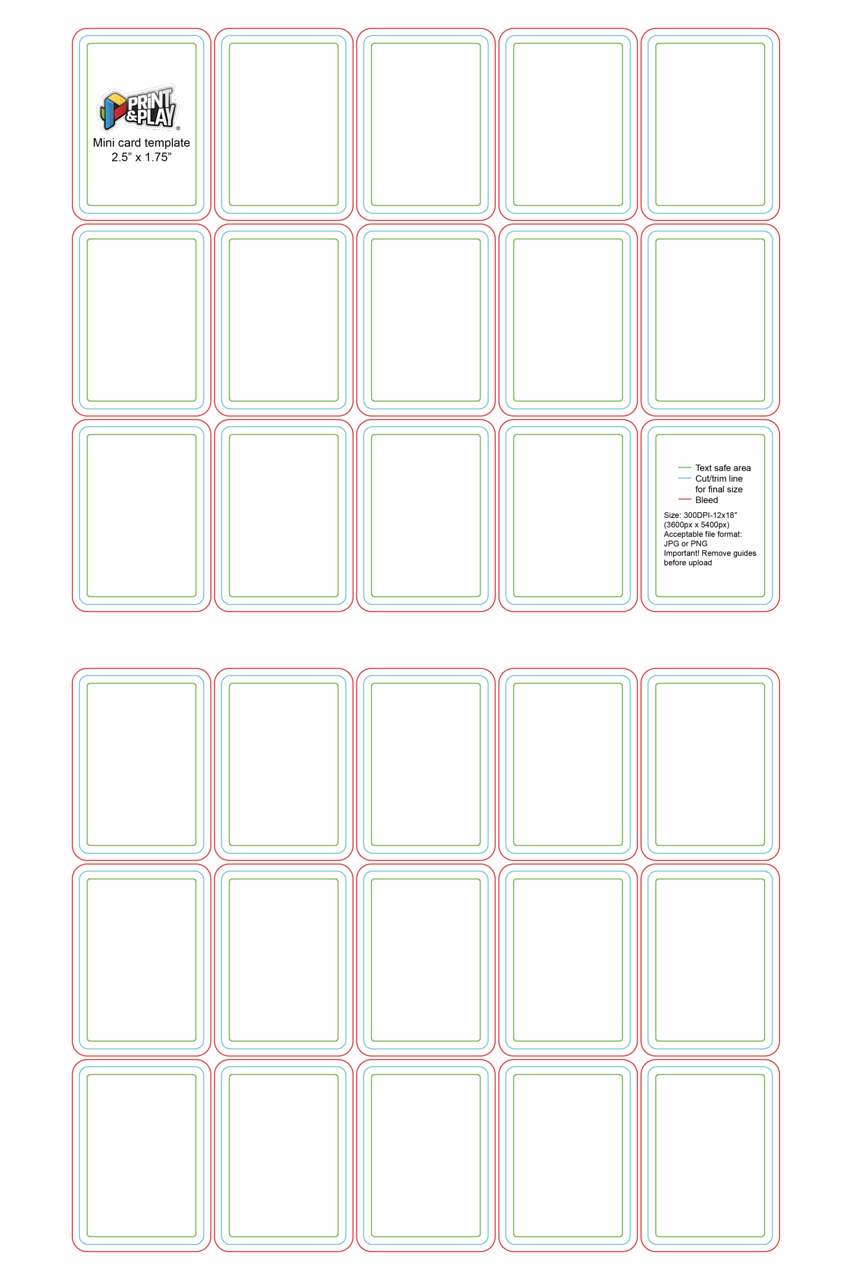 Playing Cards Formatting amp Templates Print amp Play