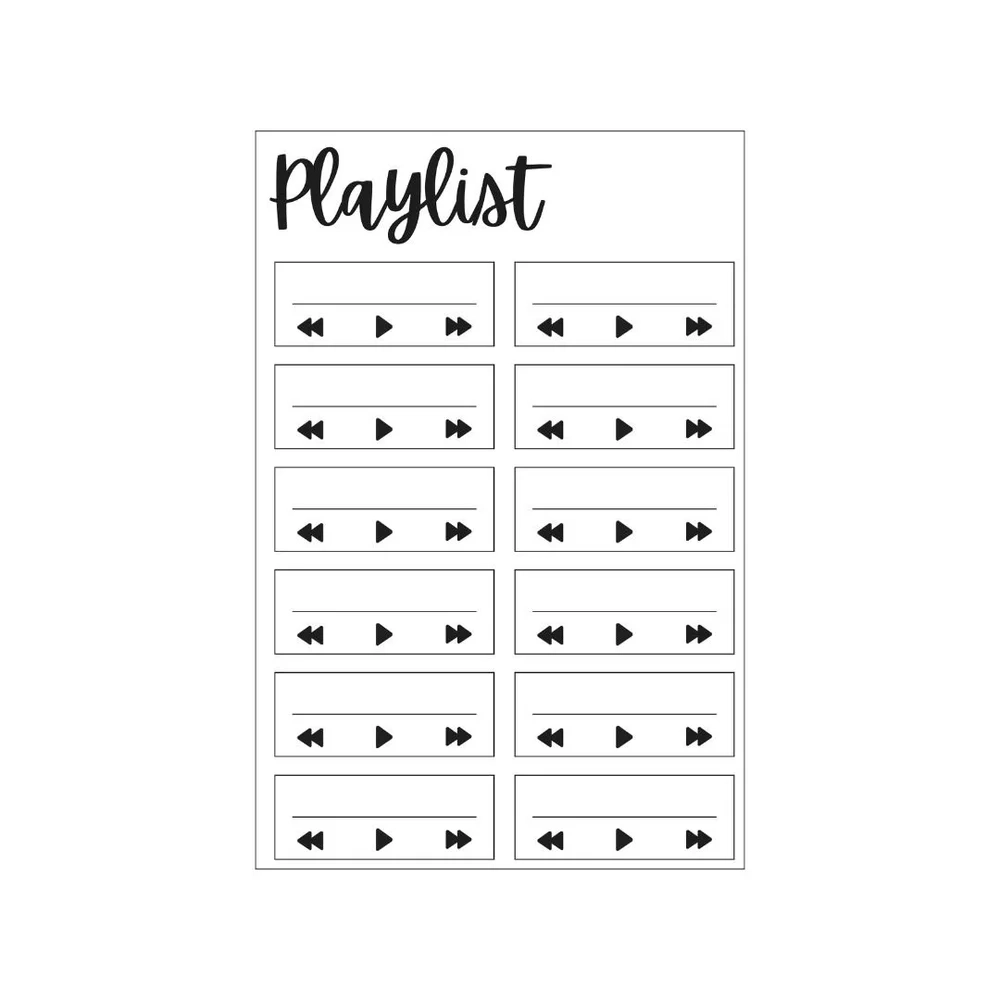 Playlist Bullet Journal Printable Free Bullet Journal Printables
