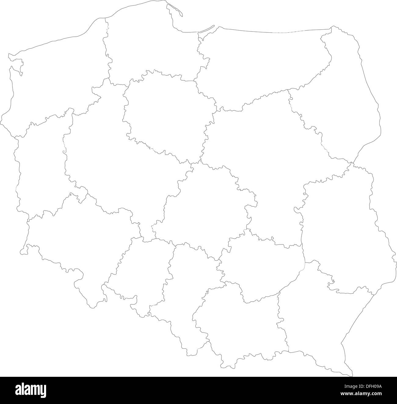 Blank Map Of Poland Printable