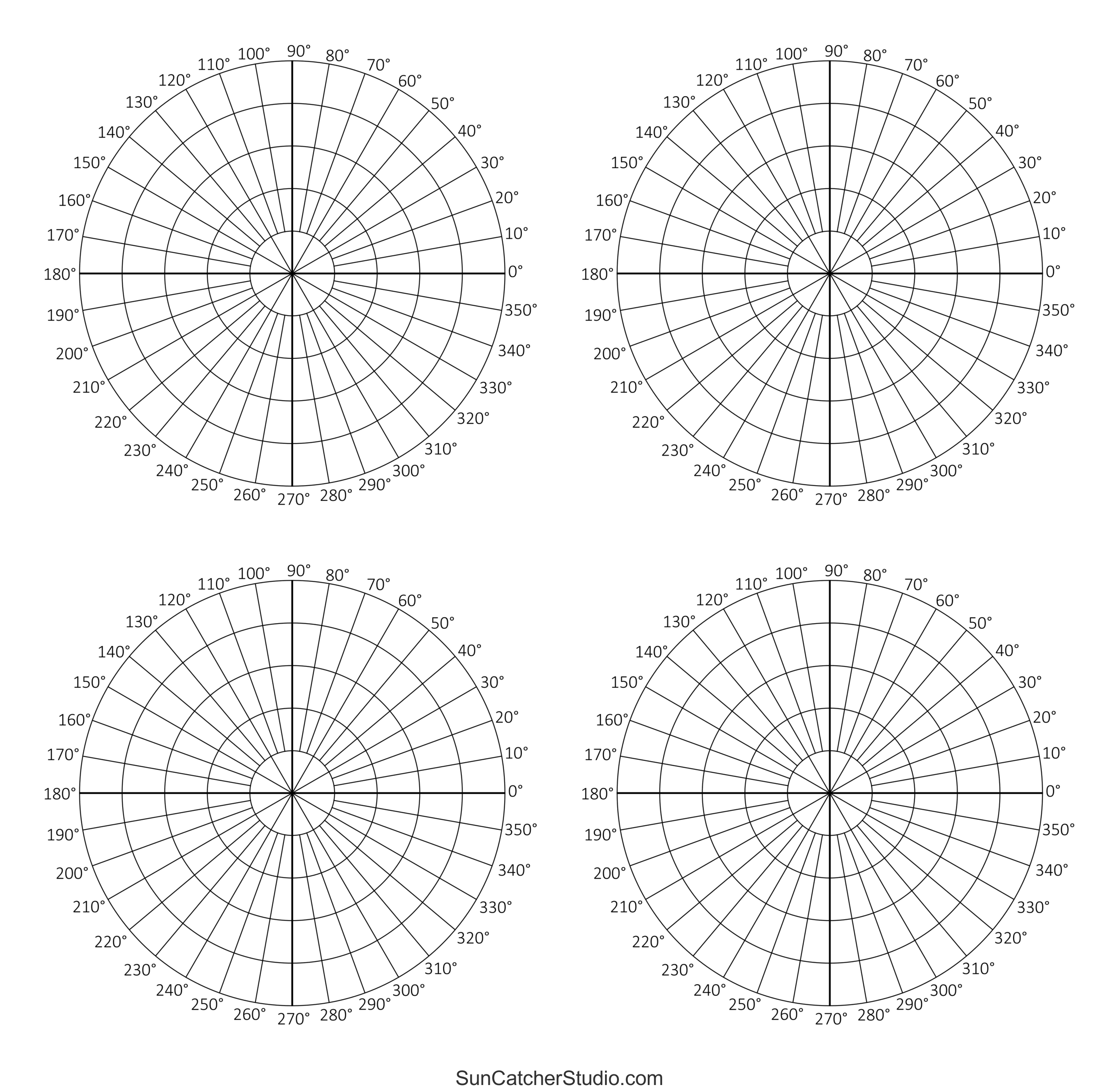 Polar Graph Printable Blank