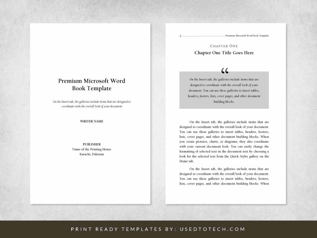 Premium amp Free 6 X 9 Book Template For Microsoft Word