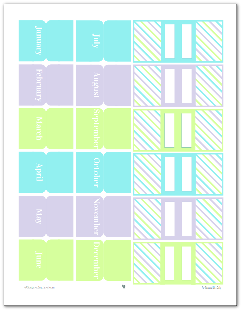 Pretty Printable Planner Accessories Personal Planners 