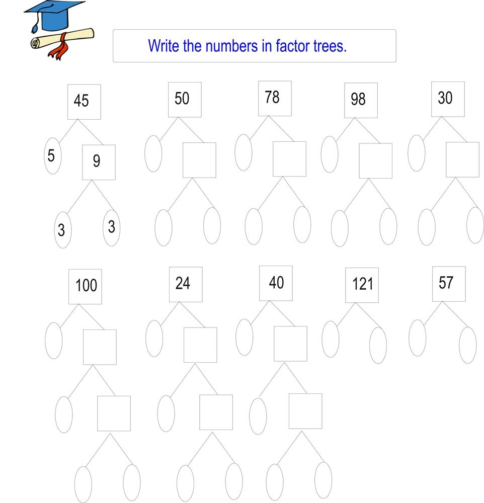 Free Printable Blank Factor Trees