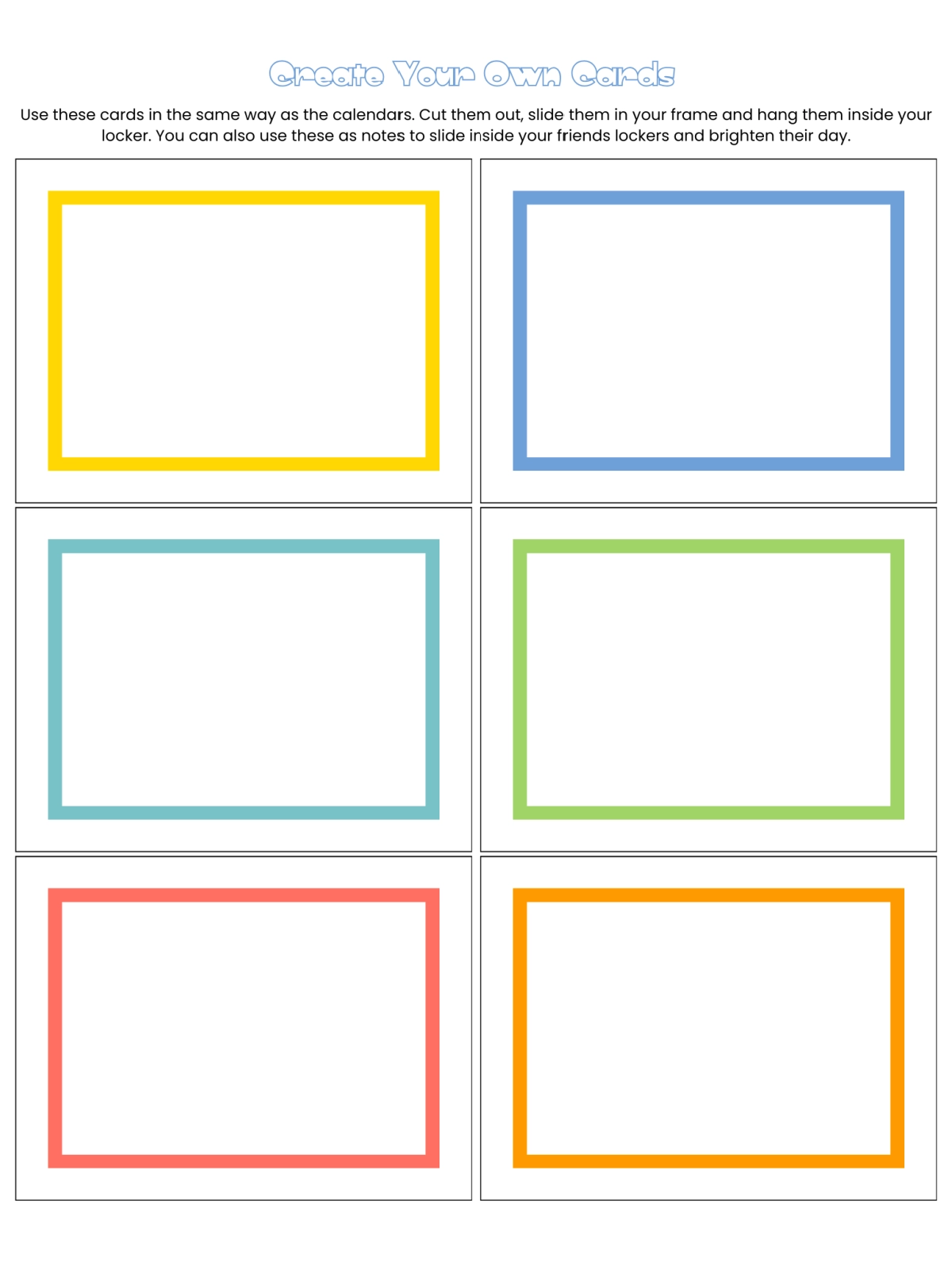 Print Cut Stick Free Locker D cor For Kids amp Teens Kids 