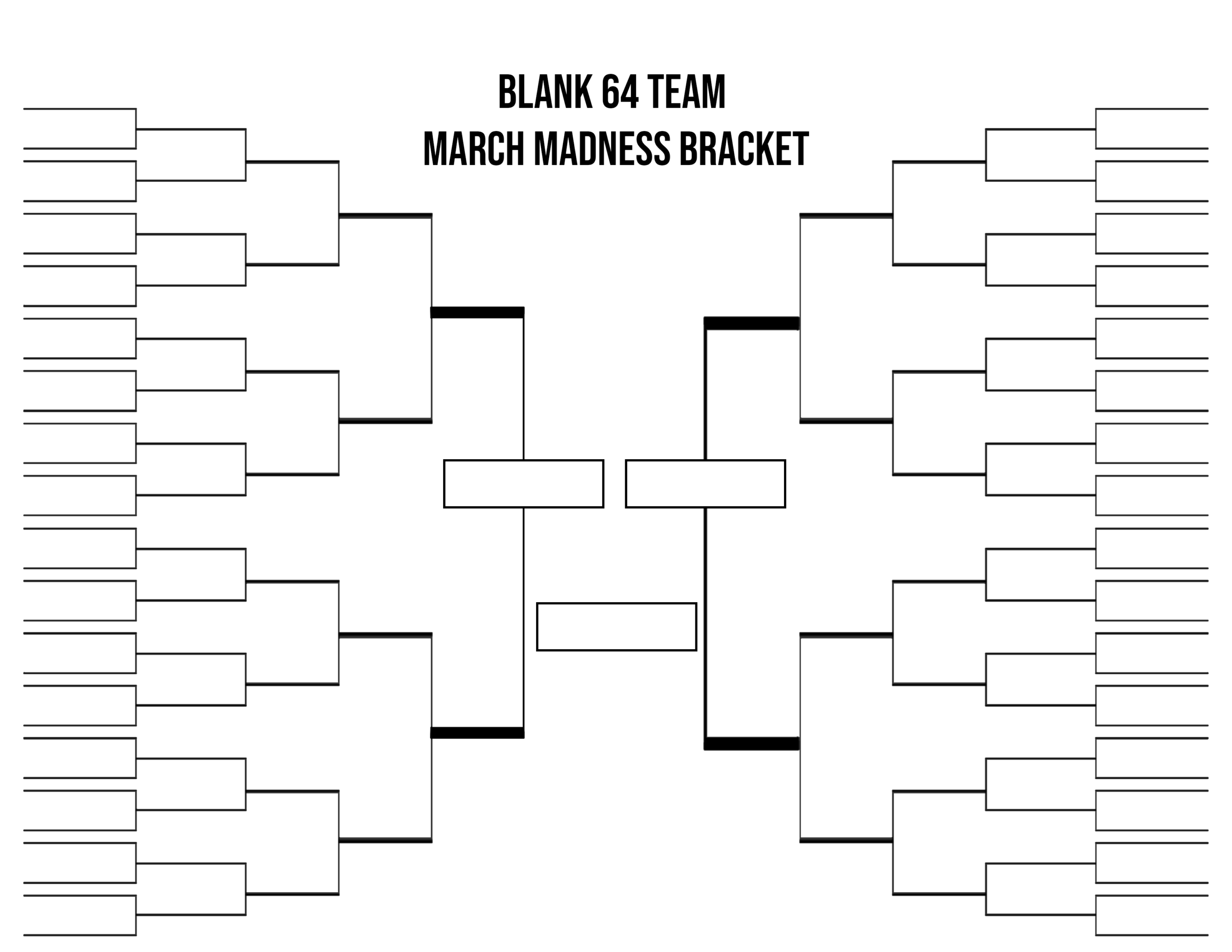 Printable Blank Bracket With Sites