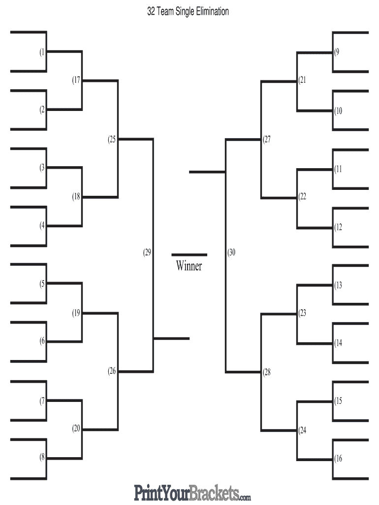Printable Blank 32 Bracket