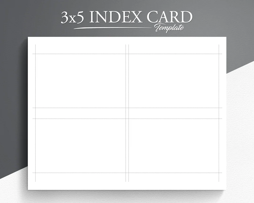 Printable Blank Index Cards