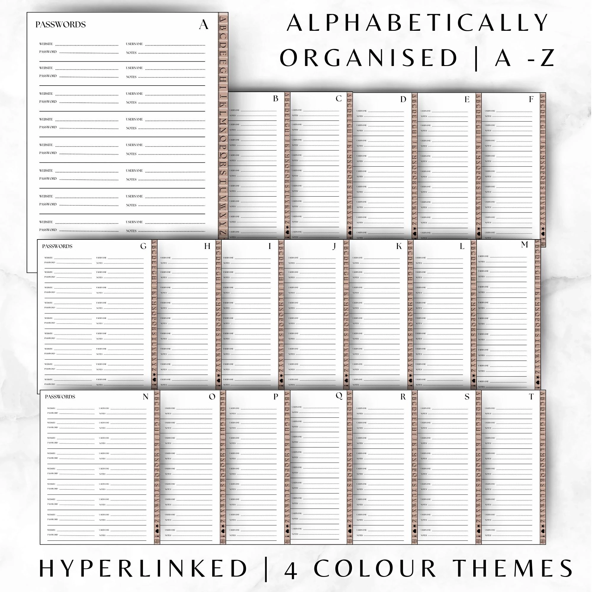Printable Address Book Alphabetical Tabs Etsy