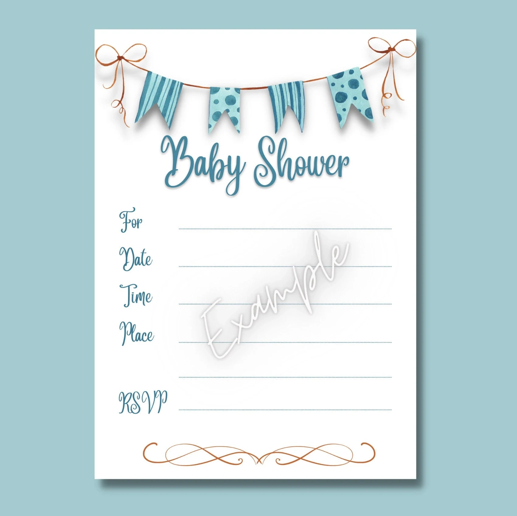 PRINTABLE Baby Shower Invitation Fill In The Blank Invite Etsy
