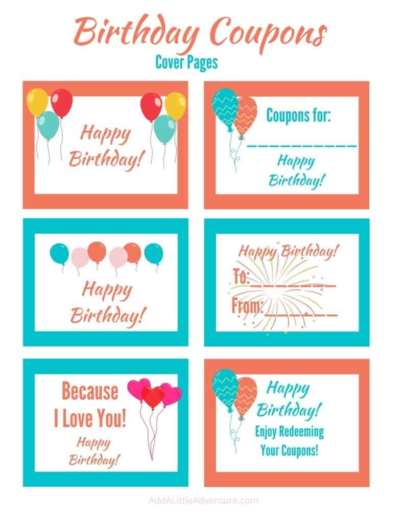 Blank Birthday Coupons Free Printable