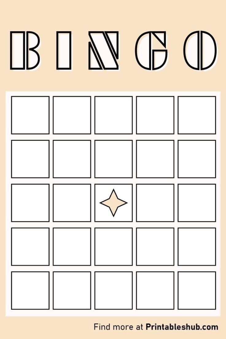 Printable Blank Bingo