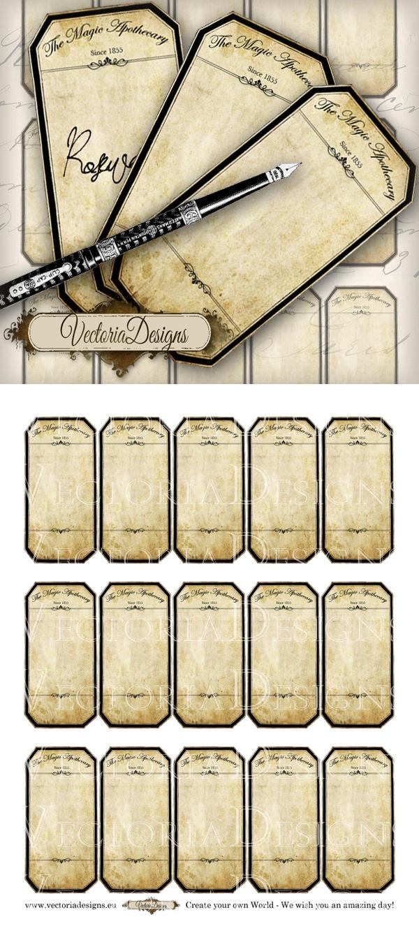 Printable Blank Apothecary Labels
