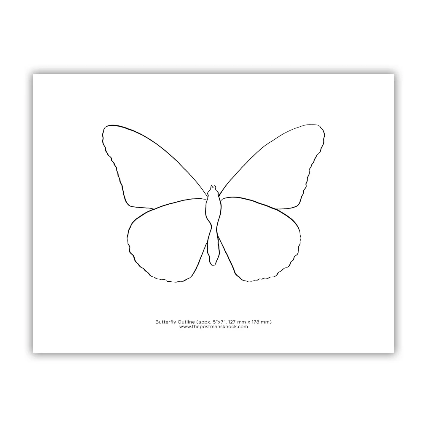 Printable Blank Butterfly The Postman s Knock