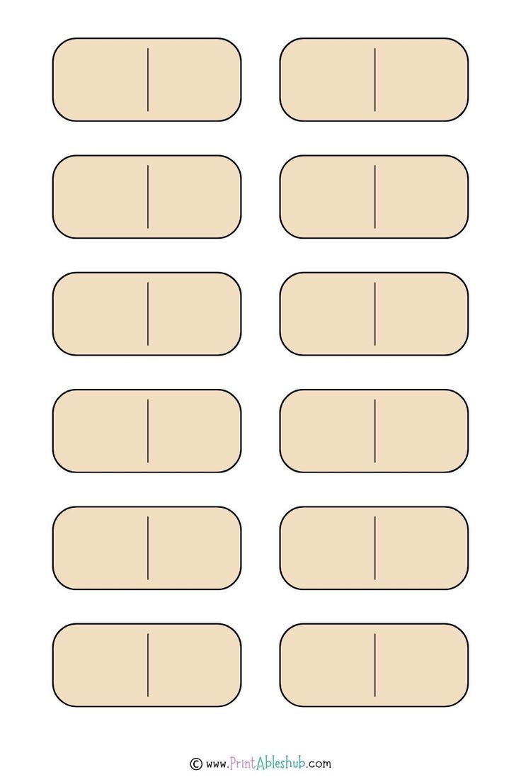 Free Printable Blank Dominoes
