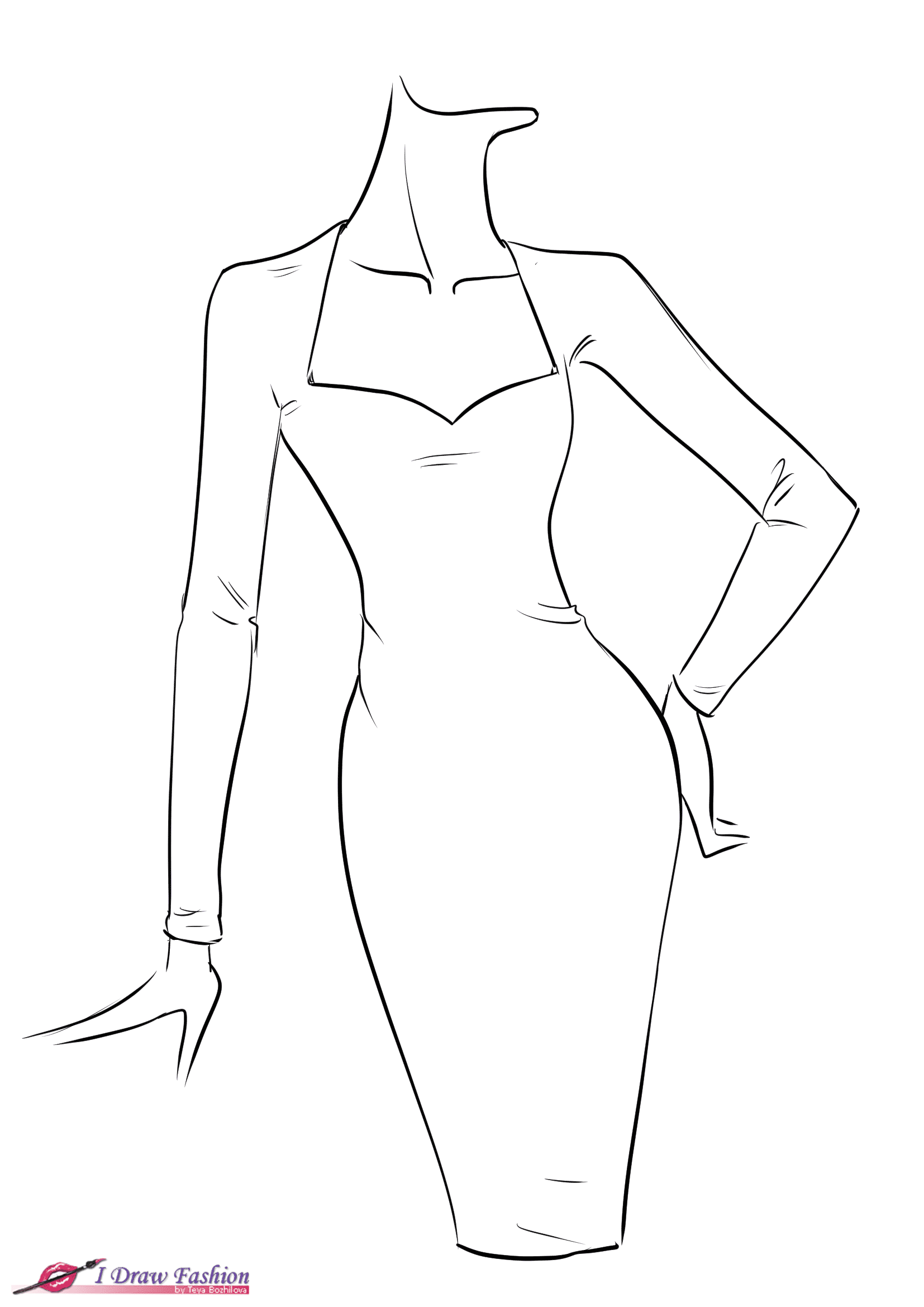 Blank Fashion Sketch Templates Printable