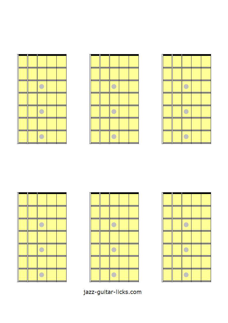 Printable Blank Guitar Neck Diagrams Chord amp Scale Charts Printable Blank Guitar Neck Diagrams Chord amp Scale Charts