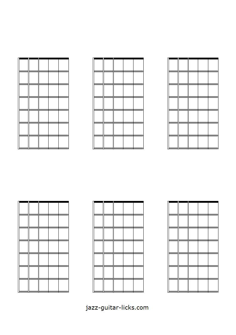 Printable Blank Guitar Neck Diagrams Chord amp Scale Charts