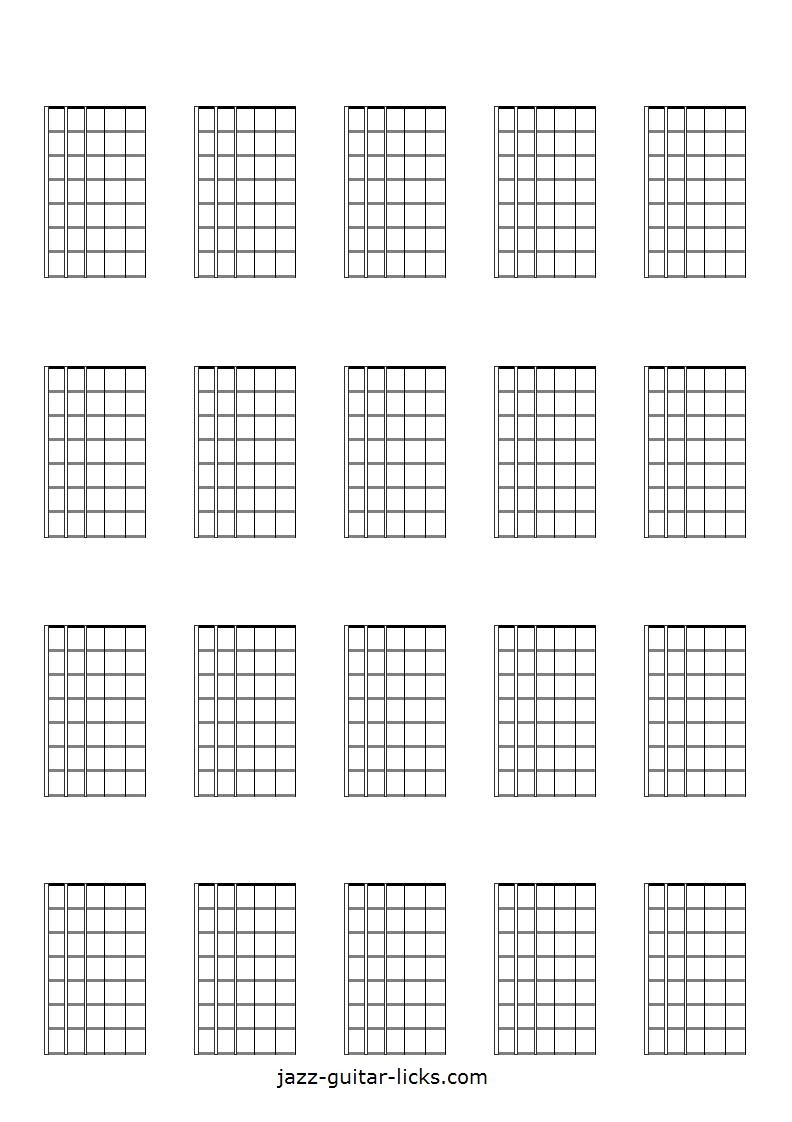 Printable Blank Guitar Neck Diagrams Chord amp Scale Charts Printable Blank Guitar Neck Diagrams Chord amp Scale Charts