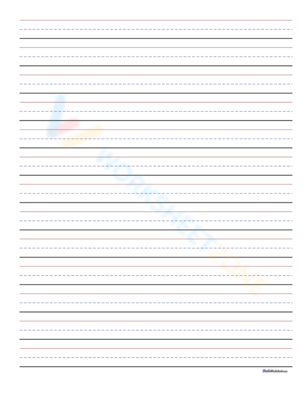 Printable Blank Handwriting Worksheets