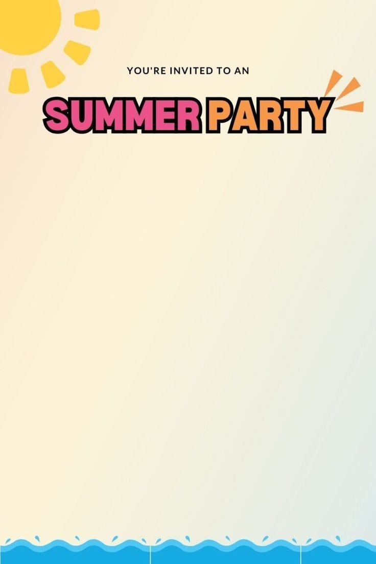 Blank Template For Party Printables