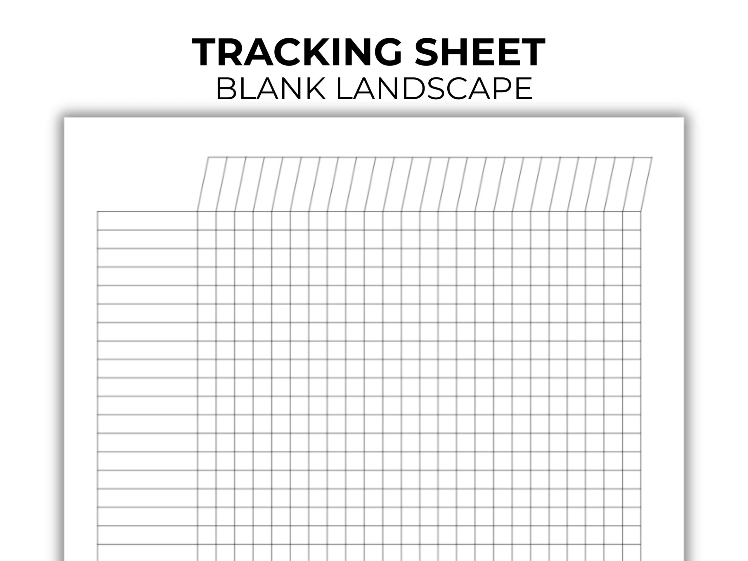 Blank Spreadsheet Printable