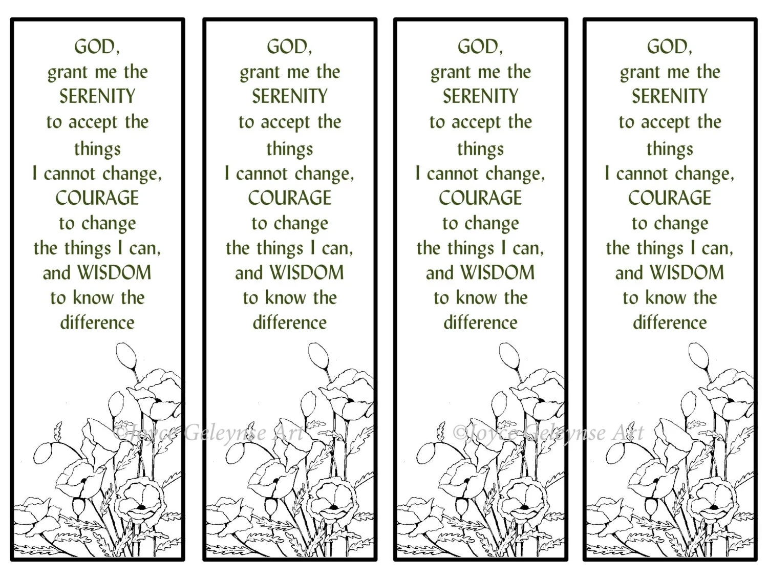 Printable Blank Prayer Bookmark Template