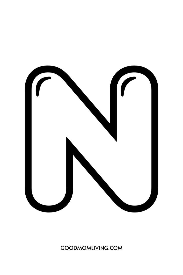 Printable Bubble Letter N Bubble Letters Alphabet