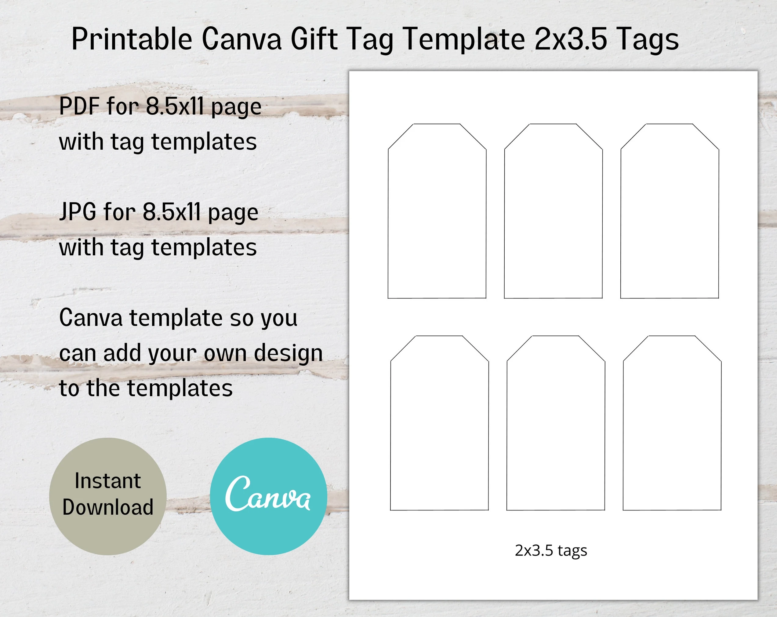 Printable Blank Tag Templates