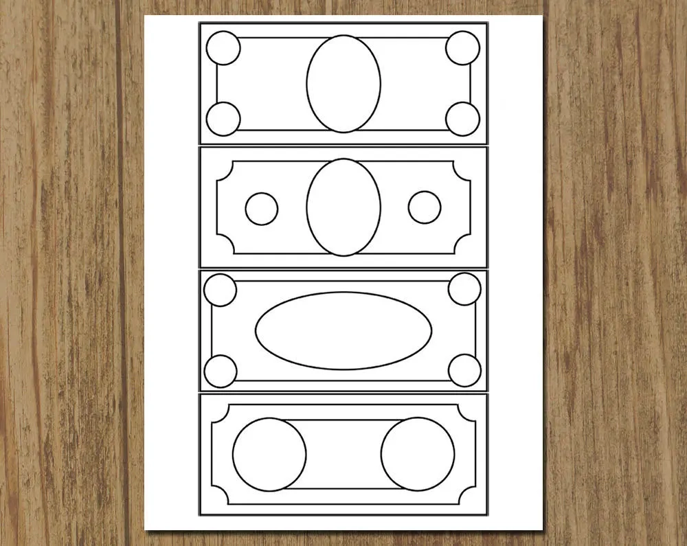 Printable Children s Play Money Coloring Sheet DIY Instant Download 8 5 X 11 Coloring Sheet Homeschool Math Fake Money