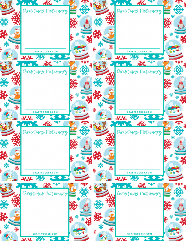Printable Christmas Pictionary Game Craft Rocker