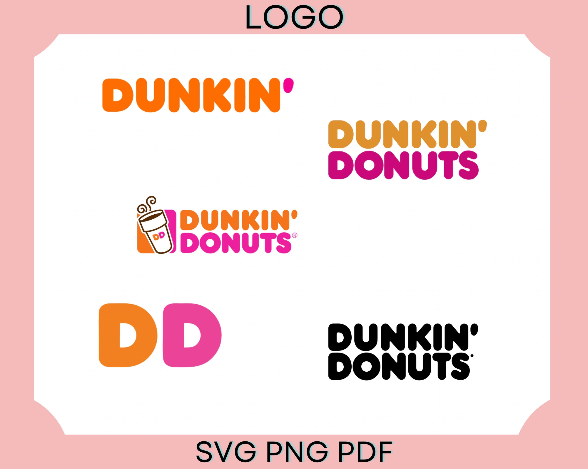 Printable Dunkin Donut Logo Etsy
