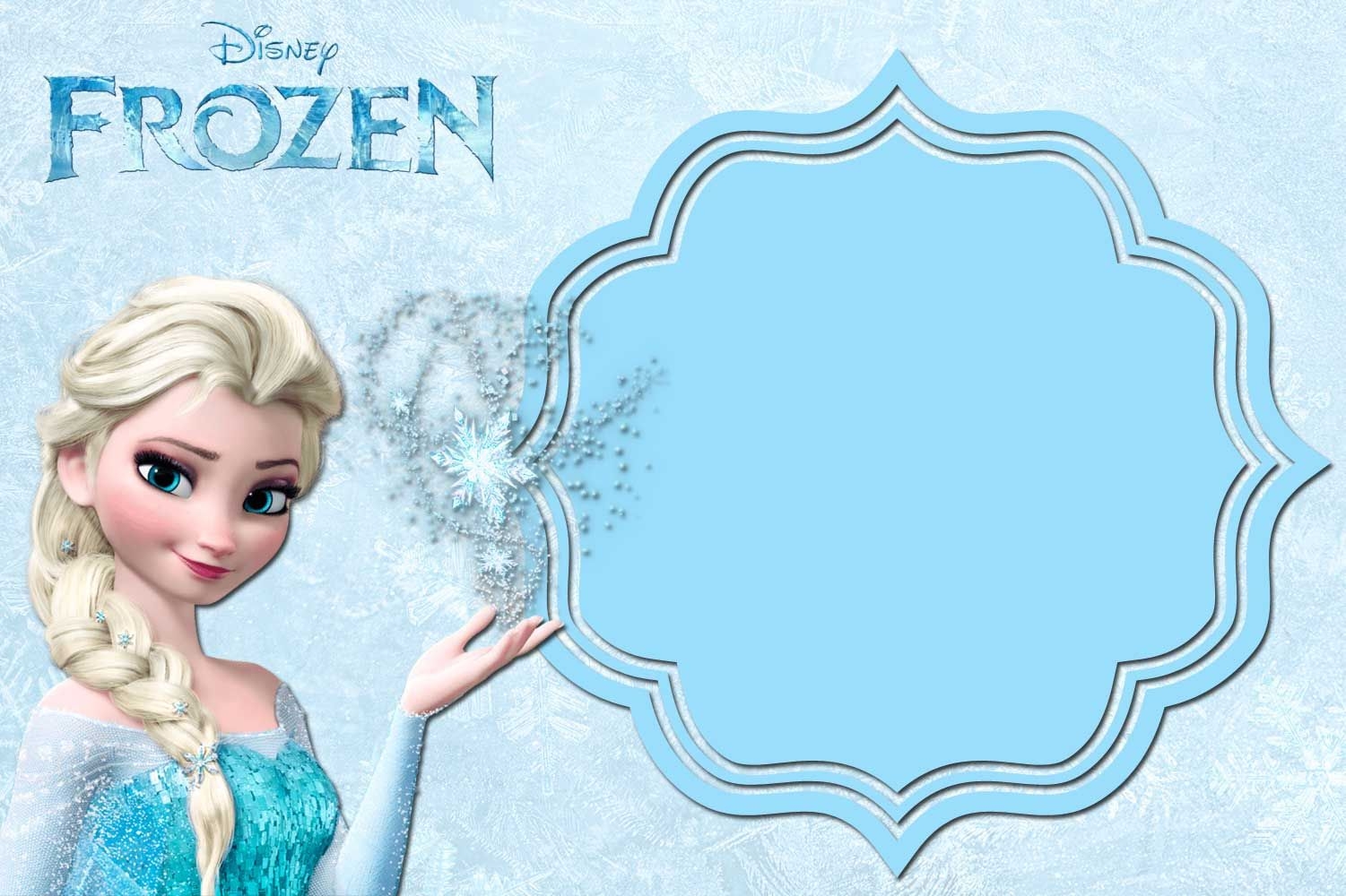 Printable Blank Frozen Invitation Template