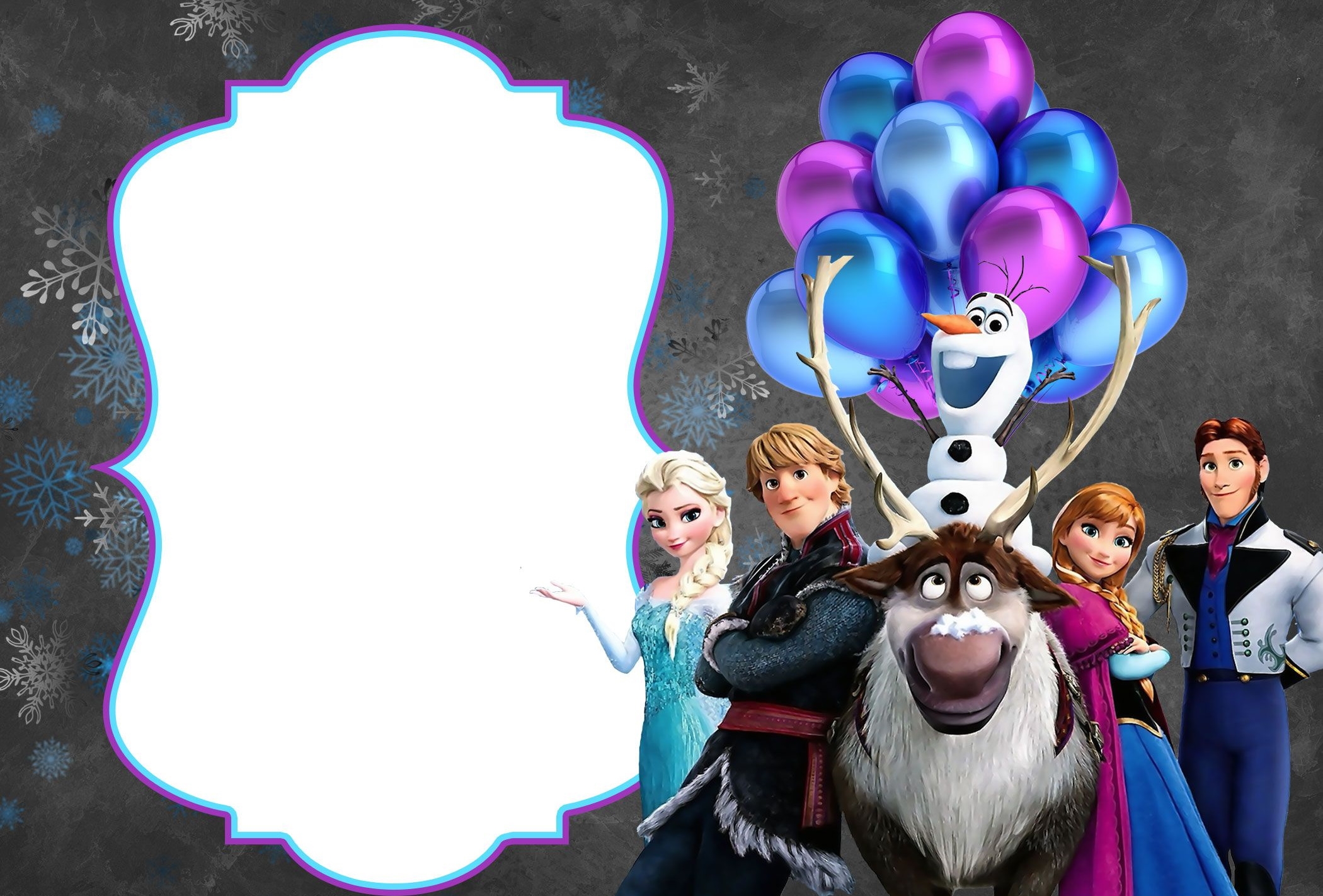 Printable Frozen Invitation Template PNG Disney Frozen PNG 