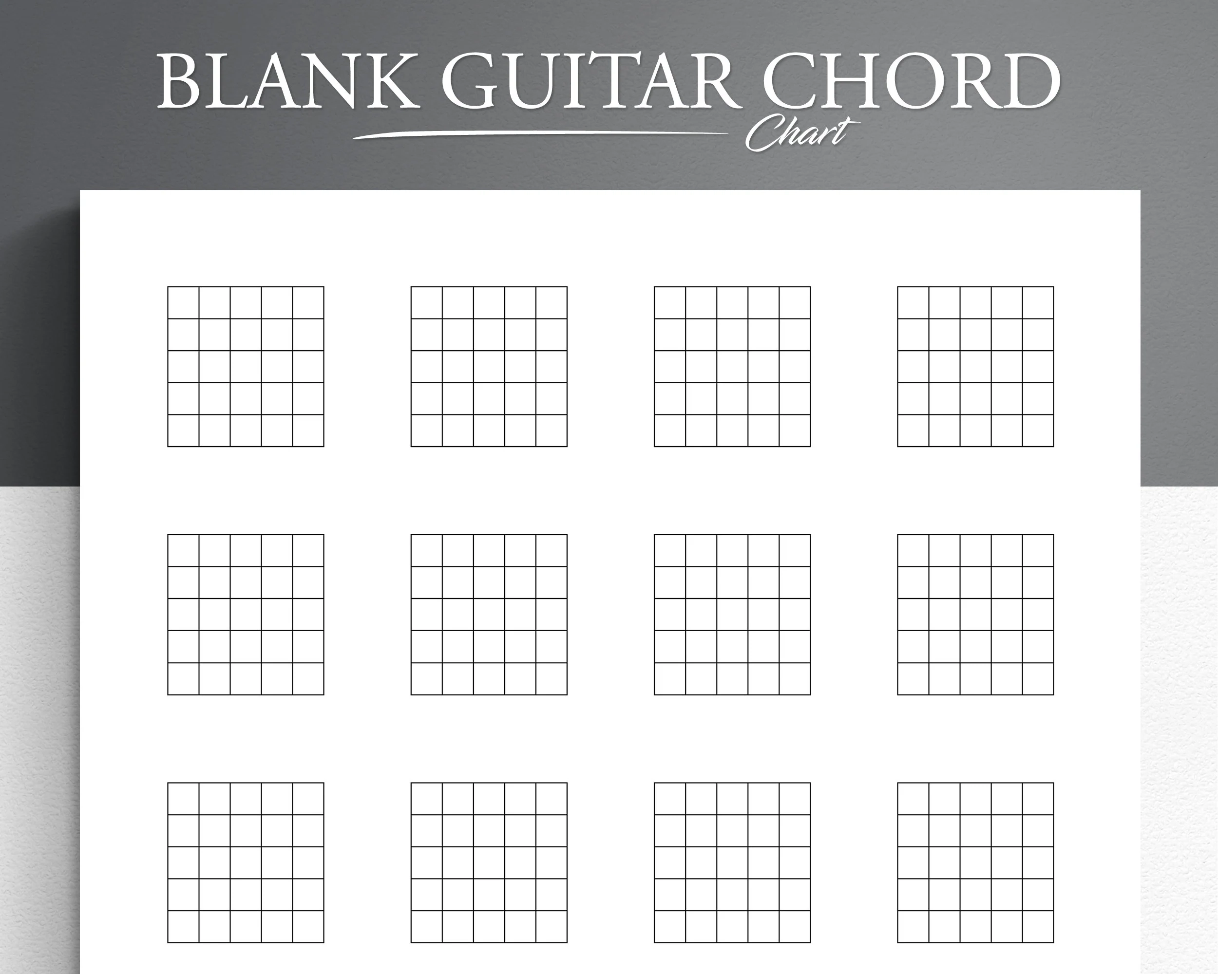 Printable Blank Guitar Chords