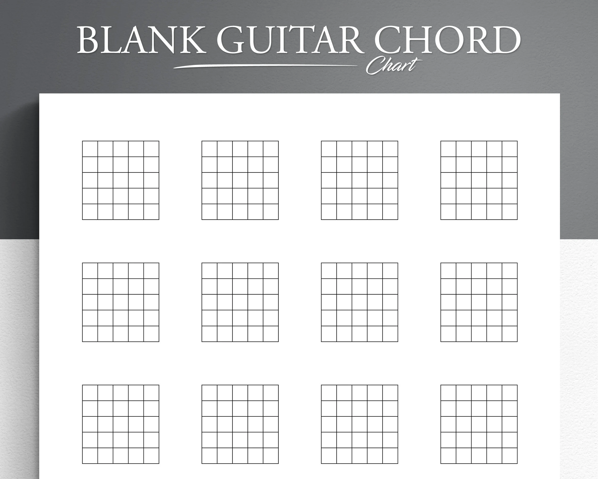 Printable Blank Guitar Chord Chart