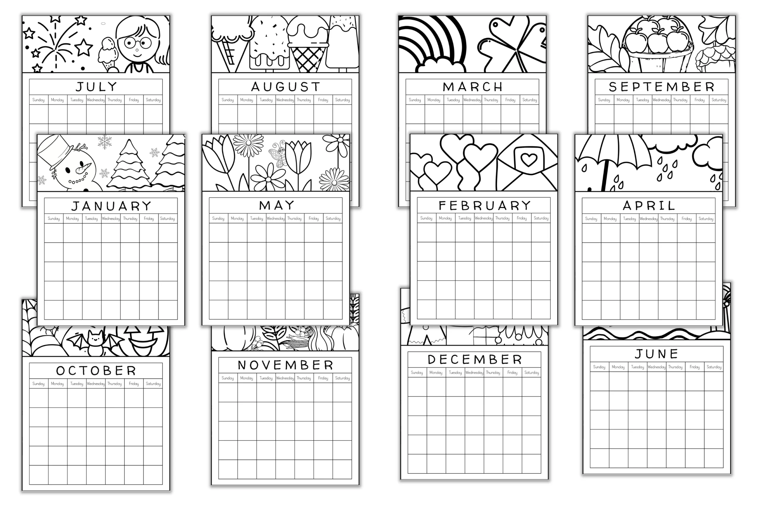 Blank Printable Calendar Homeschool