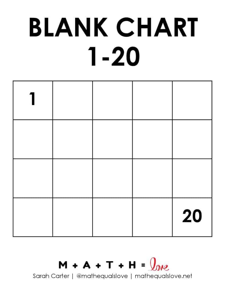 Printable Number Chart 1 20 Free PDF Templates 